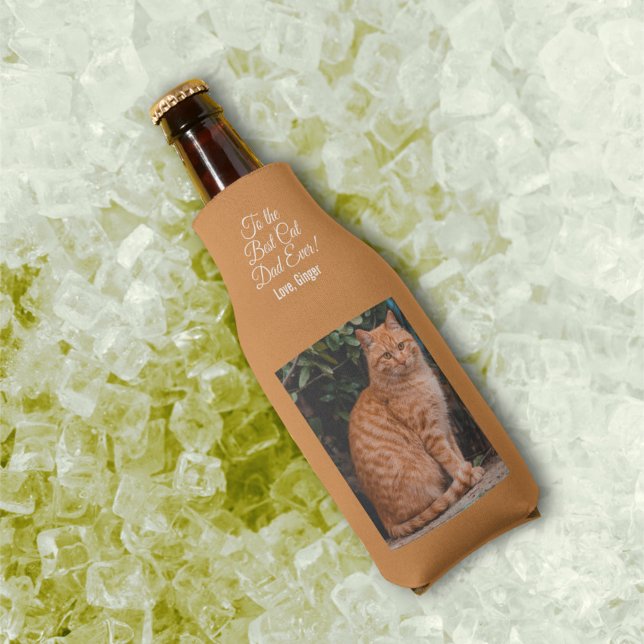 Porta-garrafa Para o melhor Pai de gatos alguma vez personalizad (Criador carregado)