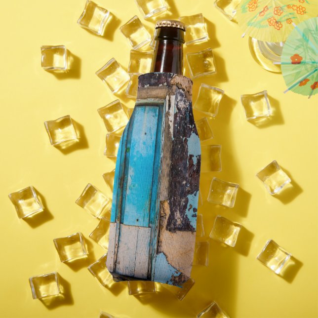 Porta-garrafa Parede e porta azuis (Verão in situ)