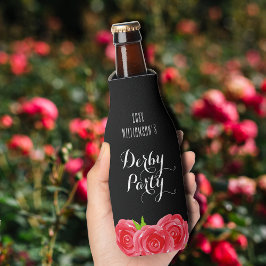 Porta-garrafa Parte Derby de Rosas vermelhas de Aquarela