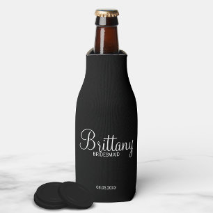 Porta-garrafa Parteiras Personalizadas Modernas de Preto e Branc