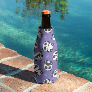 Porta-garrafa Pata de urso pantanosa, branca, fundo azul
