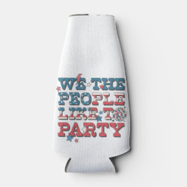 PORTA-GARRAFA PATRIÓTICO VERMELHO AZUL BRANCO COMO FESTA