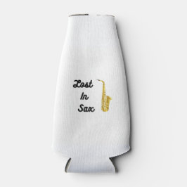 Porta-garrafa Perdido em Sax com saxofone em um