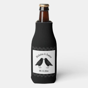 Porta-garrafa Personalização do Casamento Gótico Beijando Ravens