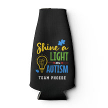 Personalizado Mostra Uma Luz no Autismo Equipe Cor