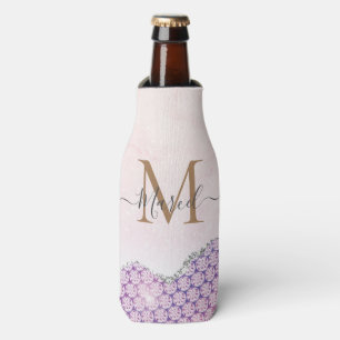 Porta-garrafa Personalizar o nome Trendy Pink Prata Agate