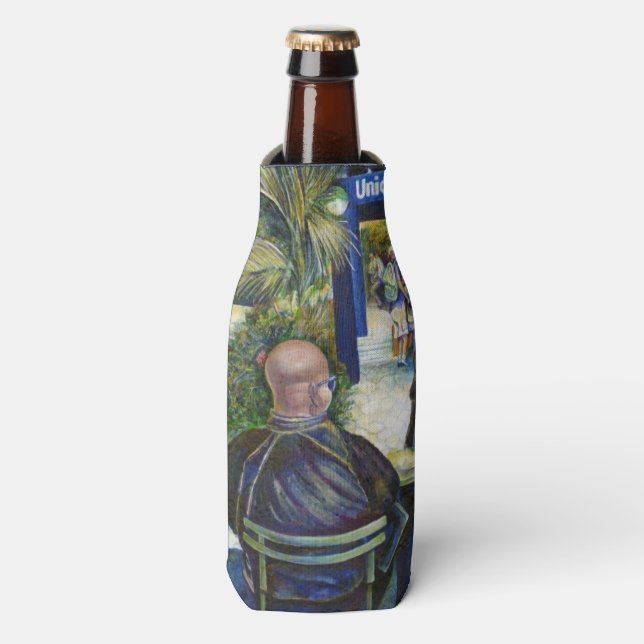 Porta-garrafa Pessoas Apaixonadas Jogando no Parque, NYC (Frente da Garrafa)