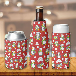 Porta-garrafa Pinguins de Natal