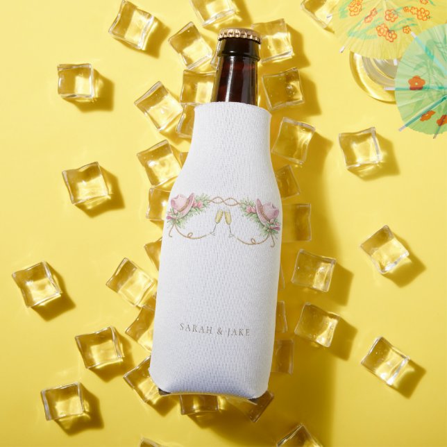 Porta-garrafa Pink Cowboy Hat Rustic Wedding (Verão in situ)