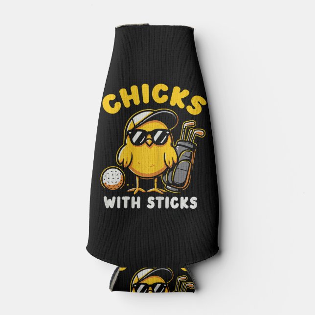 Porta-garrafa Pintinhos Com Sticks Golfer Girl Gol (Frente)