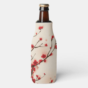 Porta-garrafa Pintura ao estilo oriental, flor de ameixa na prim