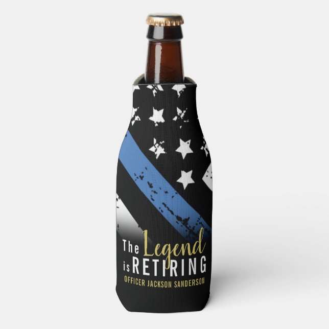 Porta-garrafa Polícia de Linha Azul Fino da Polícia (Frente da Garrafa)