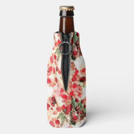 Porta-garrafa Ponto de Bolinhas Sujo Rosa Vermelho Grunge