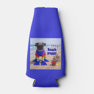 Porta-garrafa Pug de Praia