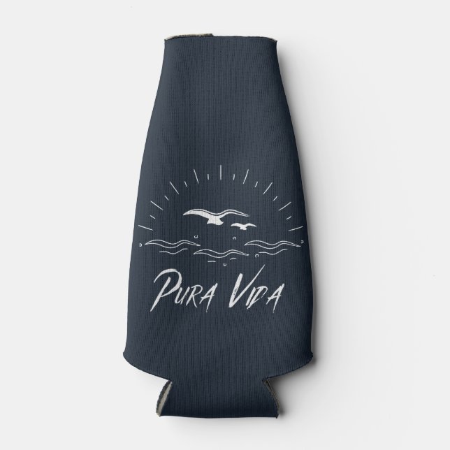 Porta-garrafa Pura Vida Beach Surfer's Costa Rica Beer (Frente)