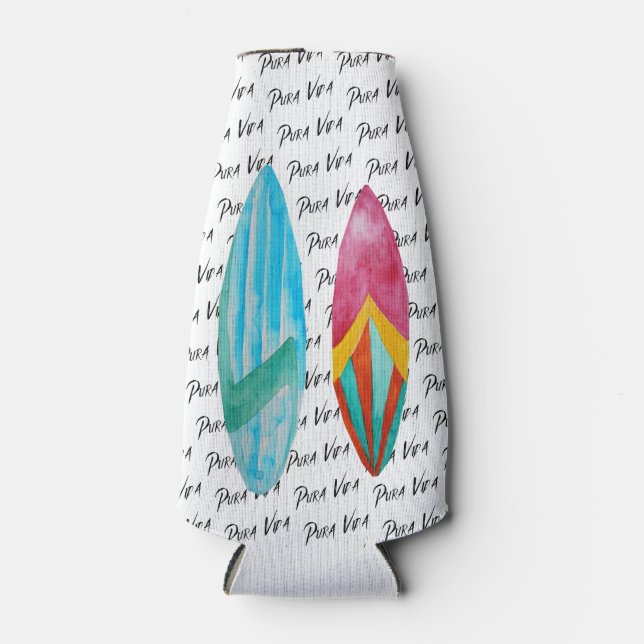Porta-garrafa Pura Vida Surfboard Costa Rica Beer (Frente)