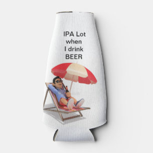 Porta-garrafa “Quando Eu Bebo Cerveja” Isolante para Garrafa