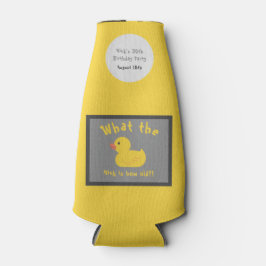 Porta-garrafa Que Pato Aniversário Engraçado Amarelo