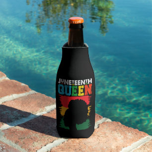 Porta-garrafa Rainha do Juneteenth Menina Negra Afro Melanina