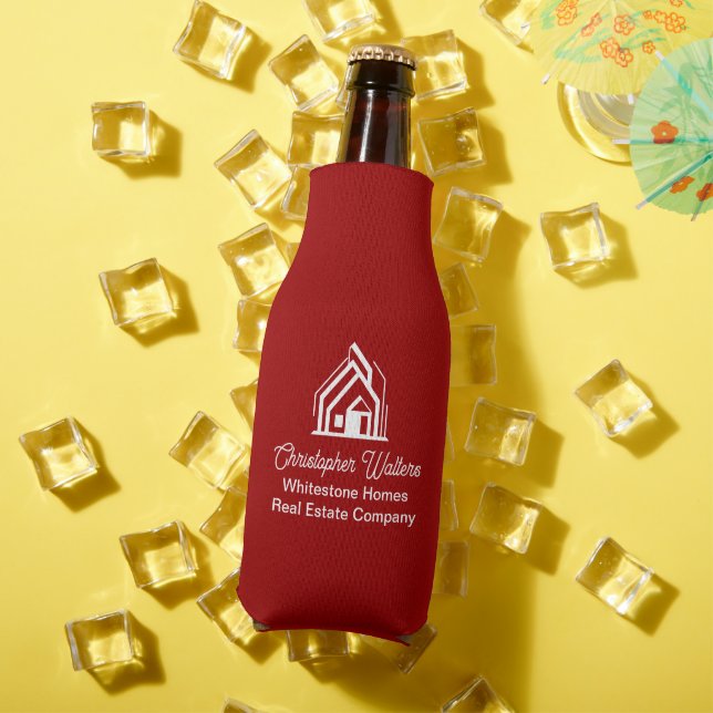 Porta-garrafa Red Real Estate Company Personalized Realtor (Verão in situ)