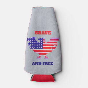 Porta-garrafa Refrigerador de Garrafa Corajoso e Livre Bandeira 