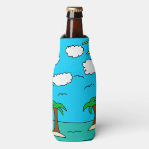 Porta-garrafa Refrigerador tropical da bebida da fuga da ilha