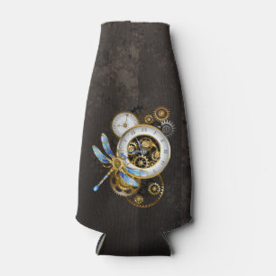 Porta-garrafa Relógio Steampunk com Dragonfly Mecânica