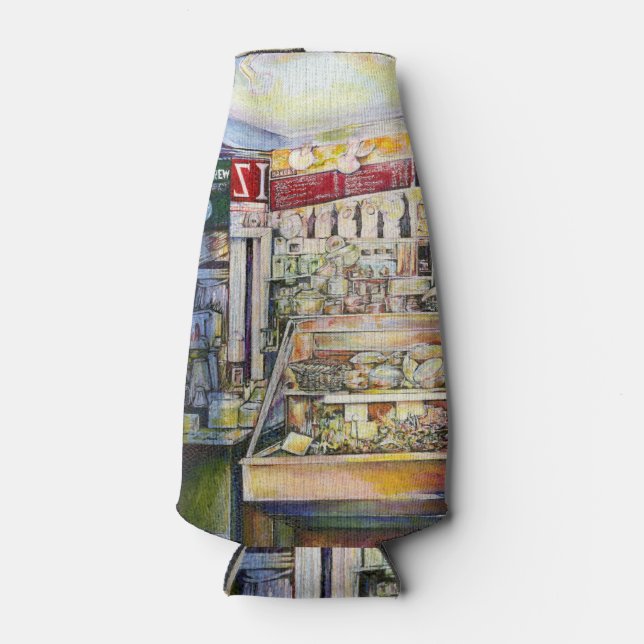 Porta-garrafa Respire frio em um Deli quente (Frente)