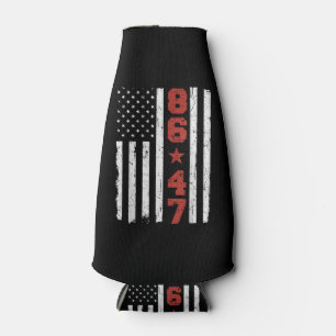 Porta-garrafa Retro Vintage EUA Flag 86 47 Anti Trump