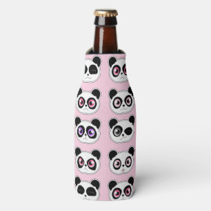 Porta-garrafa Rosa bonito da expressão da panda