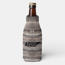 Porta-garrafa rustic TENNESSEE LOVE in script |