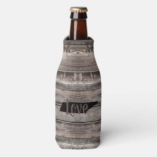 Porta-garrafa rustic TENNESSEE LOVE in script | (Frente da Garrafa)