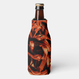 Porta-garrafa Salmão negro ou coral destruído, fundo negro