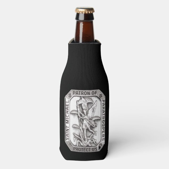 Porta-garrafa SANTO MICHAEL PATRON SANTO de PARATROOPERADORES (Frente da Garrafa)