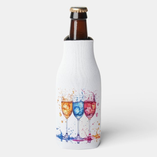 Porta-garrafa "Saúde à vida" Garrafa artística (Frente da Garrafa)