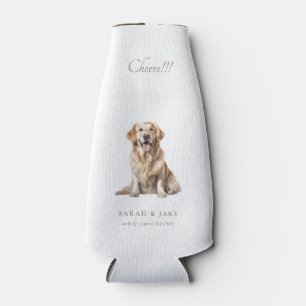 Porta-garrafa Saúde Branca e Dourada!!! Casamento Pet Personaliz