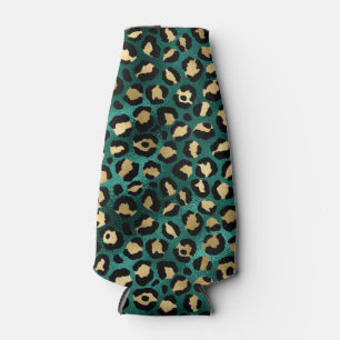 Porta-garrafa Série Teal e Gold Leopard Design 3