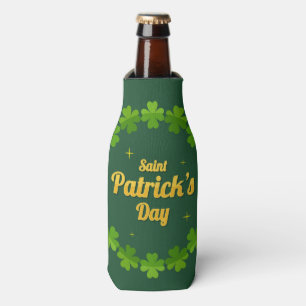 Porta-garrafa Shamrock Verde para o Dia de São Patrício Person