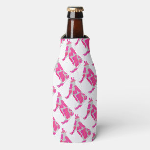 Porta-garrafa Silhueta cor-de-rosa e branca da vaca