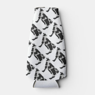 Porta-garrafa Silhueta Preta e Branca