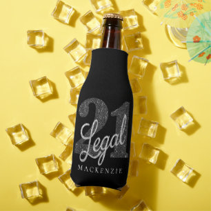 Porta-garrafa Silver 21 e Legal aniversário de 21 anos mínim