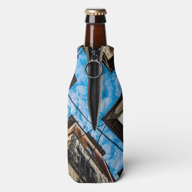 Porta-garrafa Sky Over Stonetown, Zanzibar (traseira da garrafa)