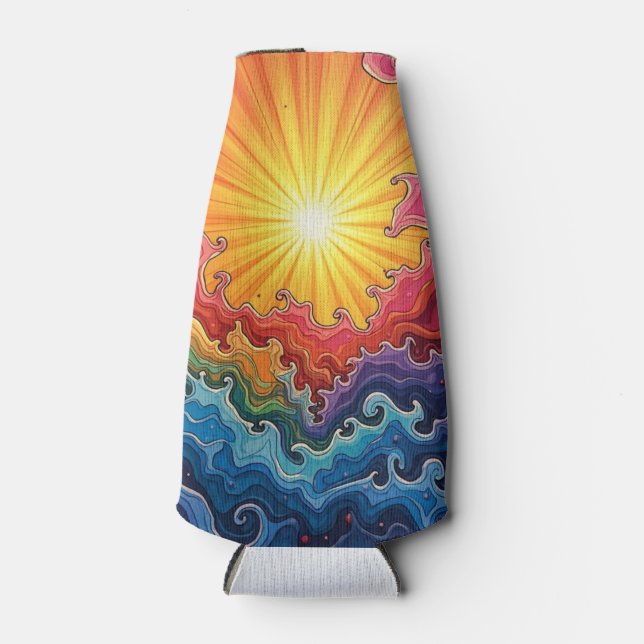 Porta-garrafa sol e arco-íris (Frente)