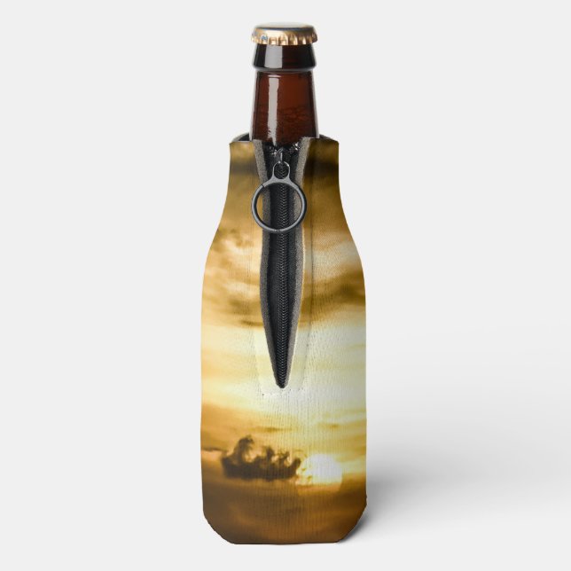 Porta-garrafa Sol No Oceano Pacífico (traseira da garrafa)