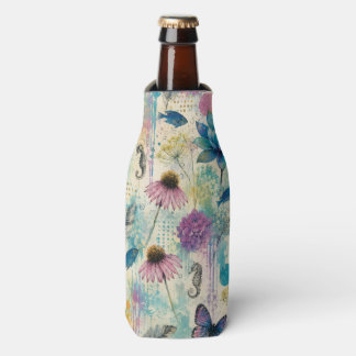 Porta-garrafa Sonho Aquático Floral Vibrante