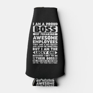 Porta-garrafa Sou um Chefe Orgulhoso de Empregados Admiráveis.