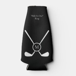 Porta-garrafa Sporty Golf Clubs Illustration Custom Monogram