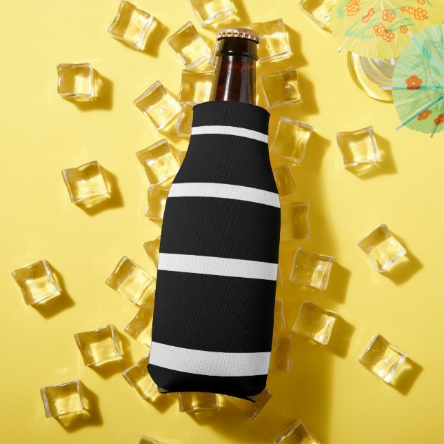 Porta-garrafa Stripes graduadas a preto e branco (Verão in situ)