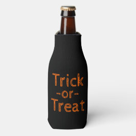 Porta-garrafa Tema do Dia das Bruxas Negro e Laranja ou Trick-or