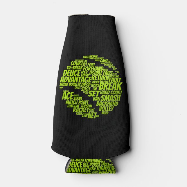 Porta-garrafa Tênis - Termos do Tênis Player Reproduzindo a esfe (Frente)